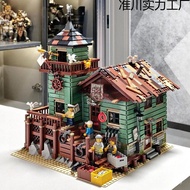 Building Boy Street View Model House Compatible Lego Difficulty Bucket Hut Lego Toy Building Block A