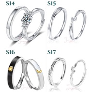 Gratis Ukir Nama Cincin Couple Perak Korea 925 Silver Adjustable Pria