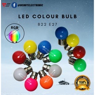 Color LED Bulb E27/B22 Lampu Raya RGB 220V LED Light Colorful LED Bulb Decoration Bulb