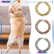 HECCEH Pet Necklace, Adjustable Cat Dog Gold Necklace Chain Dog Collar, Fashion Chain Collar Gold Co
