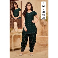GREEN Punjabi Dhoti Salwar Kameez With Heavy Embroidery Work For Women, Ready To Wear Stitched Salwa