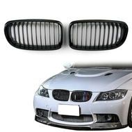 Areyourshop Gloss Black Front Kidney Grill Mesh Grille Nose For BMW E90 E91 LCI 2009-2012