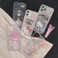 Sanrio Free Mobile Phone Lanyard Air Compression Case Gemini Melody iphone 12/12pro Cartoon