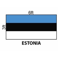 Estonia Flag 3x6ft, Bendera Estonia 3x6ft, Polyester