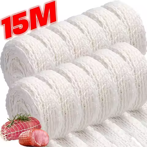 15/1m Polyester Meat Net Ham Sausage Net Butcher's String Sausage Roll Hot Dog Sausage Casing Packag