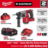 Milwaukee [ FHAC16 ] M18™ FUEL™ 16mm 1.7 Joule SDS-Plus Rotary Hammer