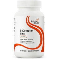 Seeking Health B Complex Plus - Vitamin B Complex Supplement with Choline & Riboflavin - Supports Br