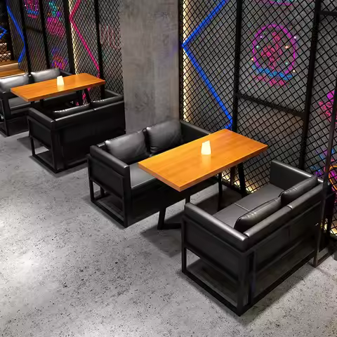 Industrial style bar sofa deck music clear bar pub barbecue shop western restaurant cafe leisure tab