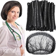 500 Pcs Black Hairnets for Foodservice Hair Caps 21in Elastic Disposable Bouffant Caps Bulk Disposab