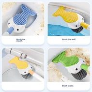 Cartoon Whale Toilet Brush with Holder Toilet Bowl Brush Toilet Cleaning Brush for Bathroom Cleaning