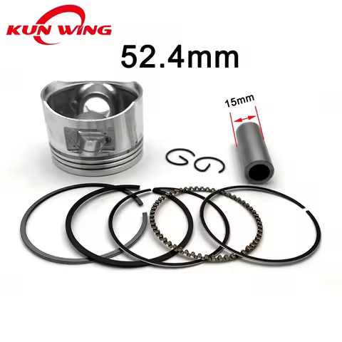 52.4mm Piston Rings Kit for Kymco Agility R12 R16 Like 125 Looker S Movie XL Super 8 People Vivio 12