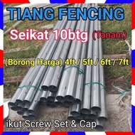 Gi Galvanised Round Post Tiang Bulat 60mm(Harga Borong)Untuk Pagar Brc Roll Top Security Fencing Tia