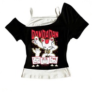 Dandadan Vintage Harajuku Gyaru Crop Top - Summer Women's Fashion