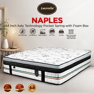 Free Shipping - Lucrezia Naples 14-Inch Italy Technology Pocket Spring Foam Box Mattress / Tilam