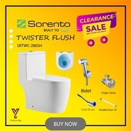 Sorento & Mocha Italy - SUPER SALES TWISTER / RIMLESS WATER CLOSET WC TOILET BOWL (SRTWC-286) (MWC76