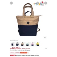 Brand New Freckles Jackie 2 in 1 Diaper Laptop Bag in Cappuccino