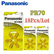 18pcs PR70 Panasonic Hearing Aid Batteries A10 E10AE PR536 P10 S10A Hearing Aids Battery For Audífon