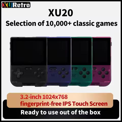 XU20 Handheld Game Console 3.2 Inch IPS Touch Screen Android Portable Retro Video Games