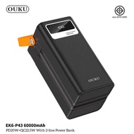Ouku แบตเตอรี่สำรอง ขนาด60000mAh. EK6-p43. (มี มอก รับรอง แท้ 100% )