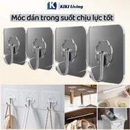 Durable wall hanger, super sticky, transparent, non-marking, used to hang in kitchen and bathroom, 6