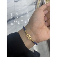 Pure gold 21k adjustable bracelet CD logo