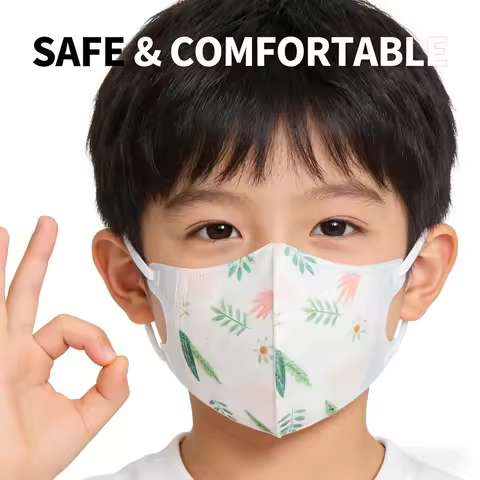 50-100pcs KN95 Kid Mask Face Mask FPP2 Protective Age 3-5 6-12 3Layers Cartoons FFP2 Masque Boys Gir