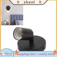 zhenl CHICIRIS E27 Wall Lamp Base  E26 Light Baking Iron for Office (Black)