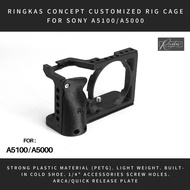 RINGKAS CONCEPT sony A5000 A5100 Customized Rig Cage Case Cold Shoe Hot Shoe Mount 1/ 4 Inch Accesso