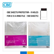 CBE SHEETS PROTECTOR A4 - EMBOSS / CLEAR (100SHEETS) FOR 2/3/4 RING BINDER FILE Clear Book Refill Pe