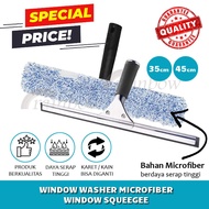 Microfiber Window Washer + Window Squeegee Package 35 cm 45 cm