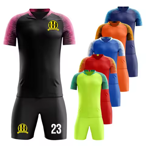 Children Soccer Jersey Set Custom Blank Boy Men Football Uniforms Suit 23/24 Summer Team Club Colleg
