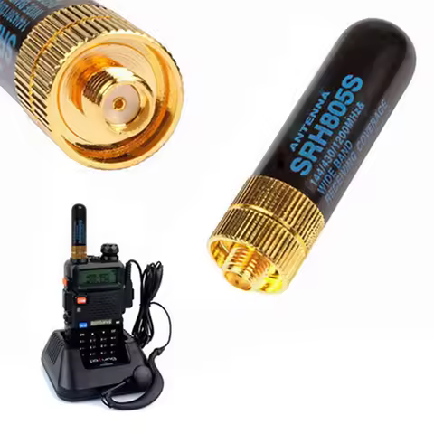 High Gain Dual Band Antenna UHF+VHF SRH805S SMA Female Antenna for TK3107 2107 for Baofeng UV-5R 888