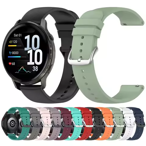 20/22mm Silicone Strap For Garmin Venu 4 45mm 3 Sq 2 Plus/Vivoactive 4 5 6 Watchbands Bracelet For G