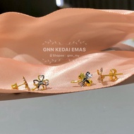 EMAS 375 SUBANG DAUN LUCKY CHARM 375GOLD EARRINGS S164 S165