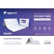 Three Foldable Kelapa Sabut Coconut Fibre Star Foldable Fibre Mattress thickness - 3"x3'三层可折椰丝床褥Tilam Bujang Berlipat