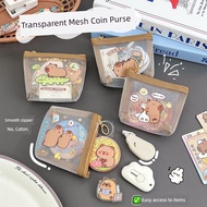 coin pouch coin pouch woman Transparent Mesh Portable Mini Cosmetic Coin Purse
