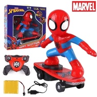 Spiderman Automatic Flip Rotation Skateboard Acousto-optic Car Electric Music Toy Stunt Scooters Birthday Toys