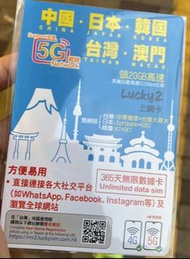 Lucky sim一年上網卡（頭25GB升級享有5G)