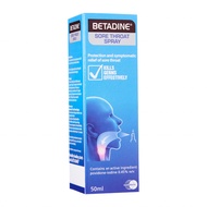 Betadine Povidone-Iodine (PVP-I) Sore Throat Spray 0.45 Percent W/V 50 ML Cough And Sore Throat