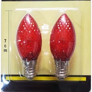 Candle Bulb E12 LED [Red / Yellow] - Twin Pack (2pcs/pack)