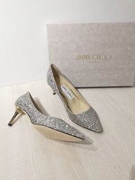 Jimmy Choo 銀色高跟鞋6cm 碼數 35/355/36/365/37/375/38