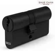 DECO (60MM) BLACK EURO PROFILE CYLINDER LOCK DOUBLE