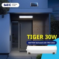 BEC โคมไฟโซล่าเซลล์ BATTEN LED รุ่น TIGER ขนาด 30W/60W มี 3 แสง สว่างทั้งคืน 12 ชม. ฟรี! รีโมทคอนโทรล