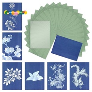 Cyanotype Paper Kit, 24 Pcs Sun Print Paper Kit A5 Solar Drawing Paper Sensitivity Nature Printing P