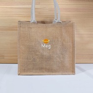 【Q-cute】袋子系列-黃麻袋A4-土星-加字/客製化