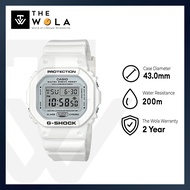 (2 Years Warranty) Casio G-Shock Mens Digital Watch DW-5600MW-7 White Resin Band Sports Watch (watch