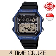 [Time Cruze] Casio AE-1300 World Time Blue Black Resin Digital Men Watch AE-1300WH-2AVDF AE-1300WH-2