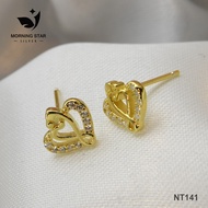 Silversmith NT141 Silver COATED gold plated Stone Stud Genuine 92.5% Silver Ladies Women Earrings