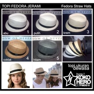 Fedora Coboy Straw Hats Plain Adult Straw Hat Hats Premium