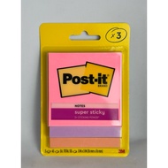 Post-It 3M Super Sticky Notes 3321 3in x 3in Memo Paper